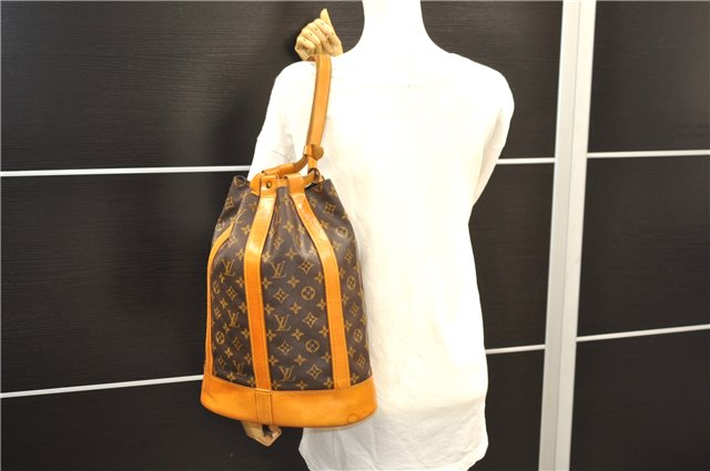 Authentic Louis Vuitton Monogram Randonnee PM Shoulder Bag M42243 LV 8514D