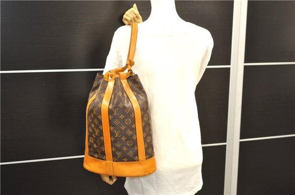 Authentic Louis Vuitton Monogram Randonnee PM Shoulder Bag M42243 LV 8514D