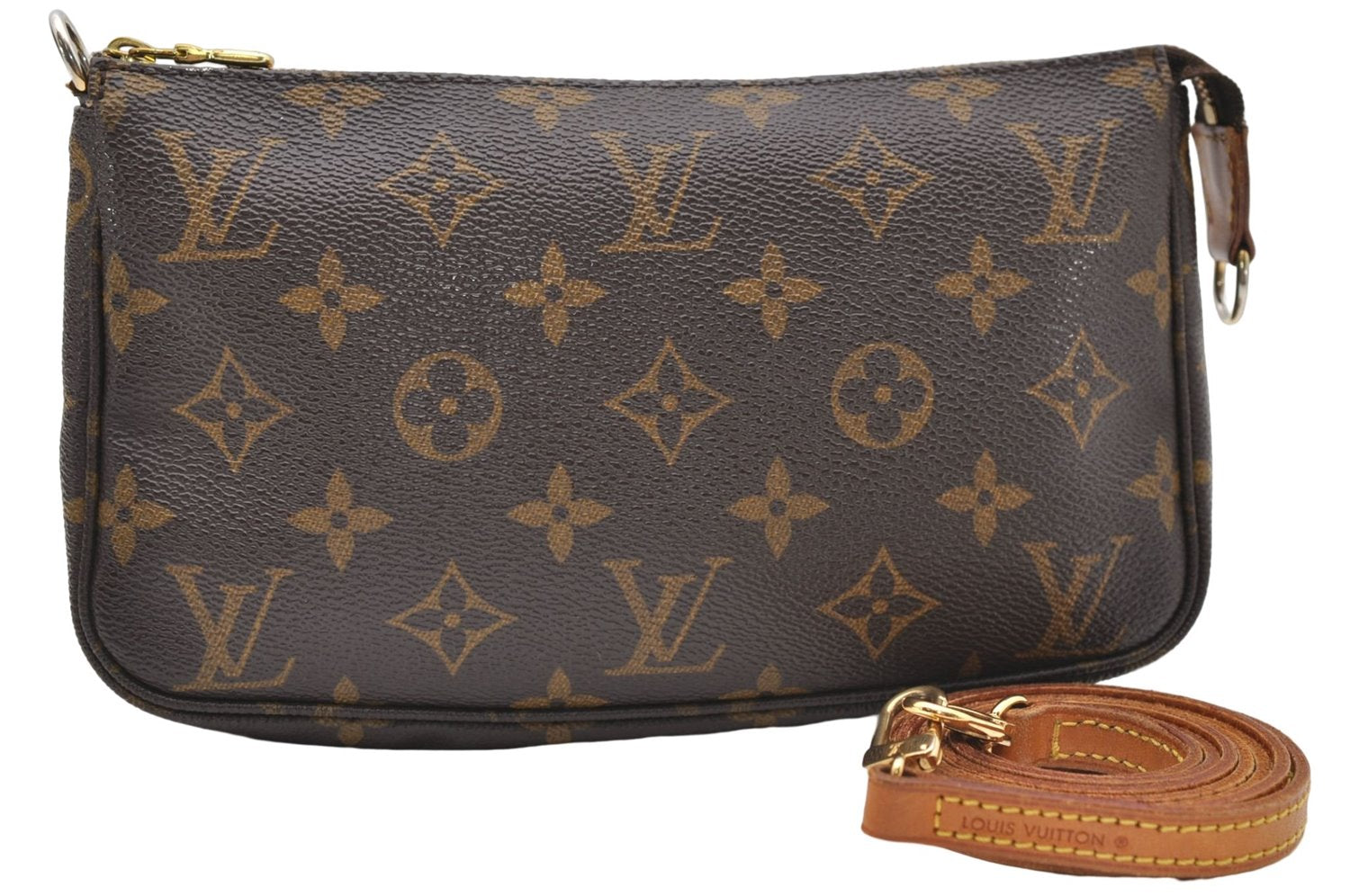 Auth Louis Vuitton Monogram Pochette Accessoires Shoulder Cross Body Pouch 8516D