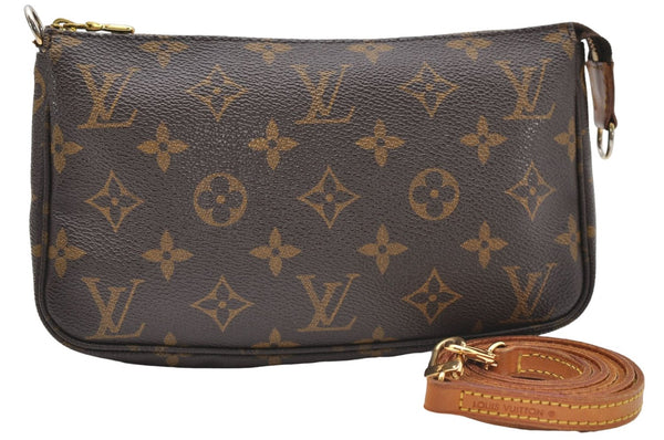 Auth Louis Vuitton Monogram Pochette Accessoires Shoulder Cross Body Pouch 8516D