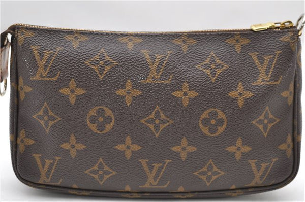 Auth Louis Vuitton Monogram Pochette Accessoires Shoulder Cross Body Pouch 8516D