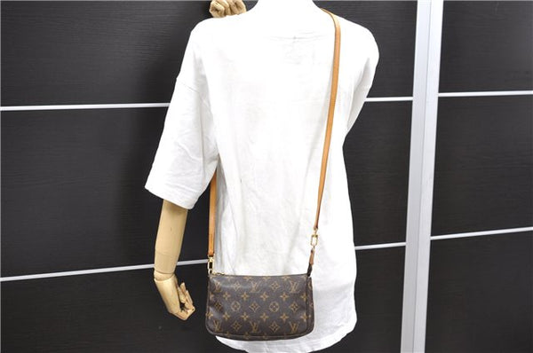 Auth Louis Vuitton Monogram Pochette Accessoires Shoulder Cross Body Pouch 8516D