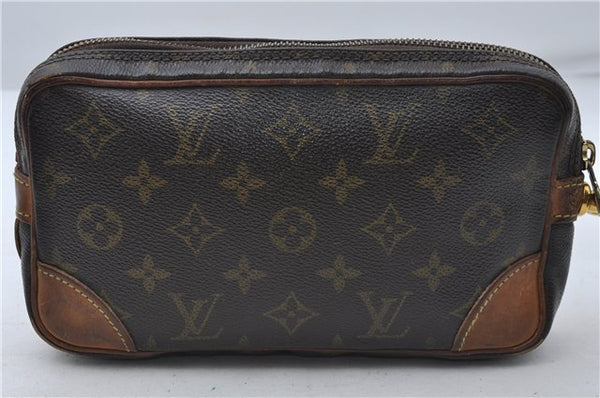 Auth Louis Vuitton Monogram Marly Dragonne PM Clutch Hand Bag M51827 LV 8517D