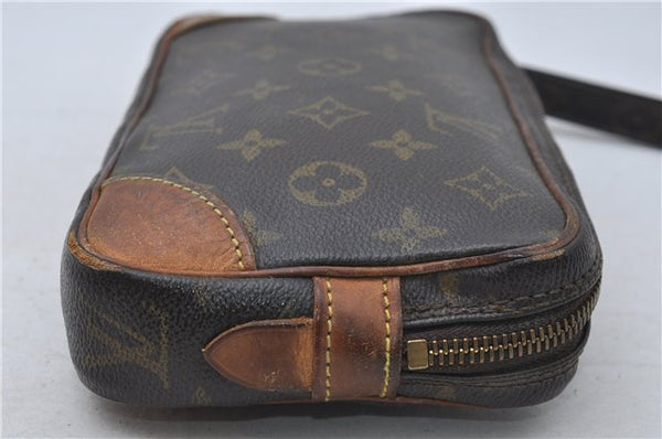 Auth Louis Vuitton Monogram Marly Dragonne PM Clutch Hand Bag M51827 LV 8517D