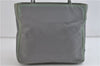 Authentic PRADA Nylon Tote Hand Bag Green Gray 8522C