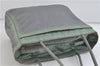 Authentic PRADA Nylon Tote Hand Bag Green Gray 8522C