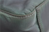 Authentic PRADA Nylon Tote Hand Bag Green Gray 8522C