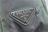 Authentic PRADA Nylon Tote Hand Bag Green Gray 8522C