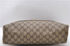 Authentic GUCCI Web Sherry Line Shoulder Tote Bag GG PVC Leather Brown 8530C