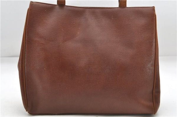 Authentic Salvatore Ferragamo Vara Leather Shoulder Tote Bag Brown SF 8533D