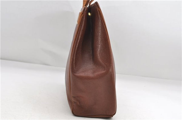 Authentic Salvatore Ferragamo Vara Leather Shoulder Tote Bag Brown SF 8533D