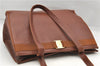 Authentic Salvatore Ferragamo Vara Leather Shoulder Tote Bag Brown SF 8533D