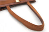 Authentic Salvatore Ferragamo Vara Leather Shoulder Tote Bag Brown SF 8533D
