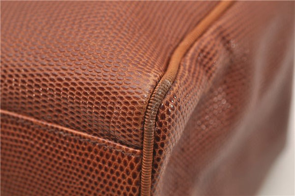 Authentic Salvatore Ferragamo Vara Leather Shoulder Tote Bag Brown SF 8533D