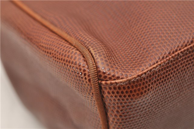 Authentic Salvatore Ferragamo Vara Leather Shoulder Tote Bag Brown SF 8533D
