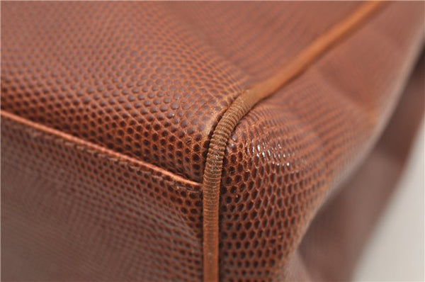 Authentic Salvatore Ferragamo Vara Leather Shoulder Tote Bag Brown SF 8533D