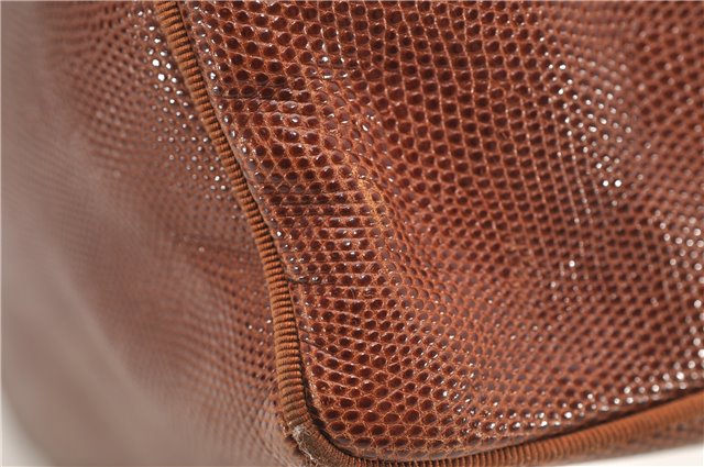 Authentic Salvatore Ferragamo Vara Leather Shoulder Tote Bag Brown SF 8533D
