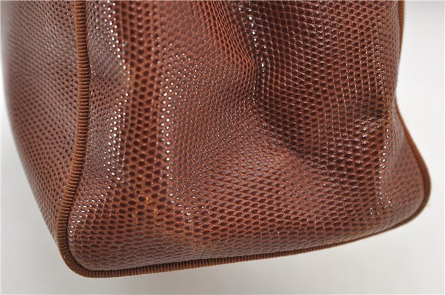 Authentic Salvatore Ferragamo Vara Leather Shoulder Tote Bag Brown SF 8533D