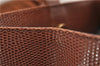 Authentic Salvatore Ferragamo Vara Leather Shoulder Tote Bag Brown SF 8533D