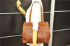 Authentic Salvatore Ferragamo Vara Leather Shoulder Tote Bag Brown SF 8533D