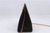 Authentic Ferragamo Gancini Chain Suede Shoulder Cross Body Bag Brown 8534D