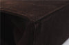 Authentic Ferragamo Gancini Chain Suede Shoulder Cross Body Bag Brown 8534D