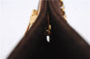 Authentic Ferragamo Gancini Chain Suede Shoulder Cross Body Bag Brown 8534D