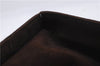 Authentic Ferragamo Gancini Chain Suede Shoulder Cross Body Bag Brown 8534D