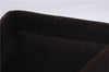 Authentic Ferragamo Gancini Chain Suede Shoulder Cross Body Bag Brown 8534D