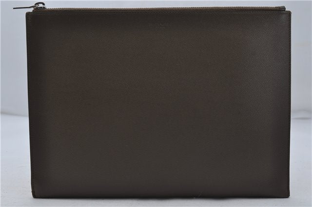 Authentic SAINT LAURENT Clutch Hand Bag Purse Leather 397294 Brown 8535D