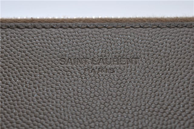 Authentic SAINT LAURENT Clutch Hand Bag Purse Leather 397294 Brown 8535D