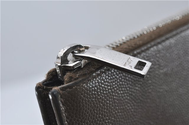 Authentic SAINT LAURENT Clutch Hand Bag Purse Leather 397294 Brown 8535D
