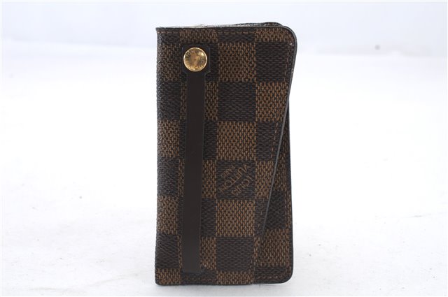Authentic LOUIS VUITTON Damier Clochette PM Key Case N62661 LV 8536C