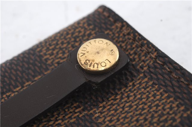 Authentic LOUIS VUITTON Damier Clochette PM Key Case N62661 LV 8536C