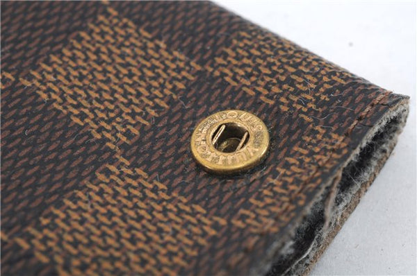 Authentic LOUIS VUITTON Damier Clochette PM Key Case N62661 LV 8536C