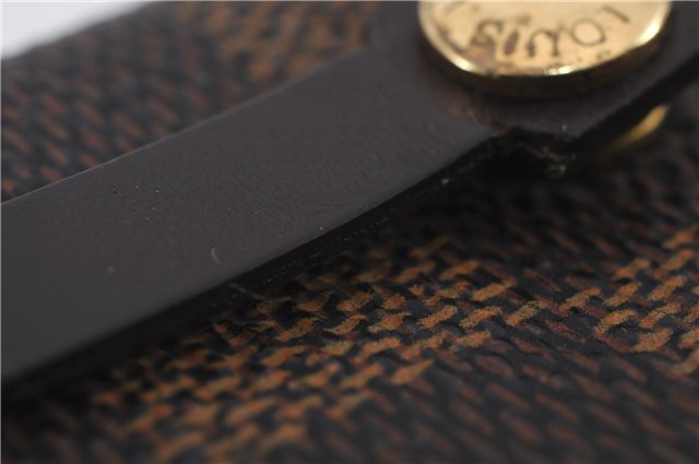 Authentic LOUIS VUITTON Damier Clochette PM Key Case N62661 LV 8536C