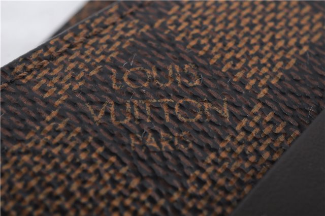 Authentic LOUIS VUITTON Damier Clochette PM Key Case N62661 LV 8536C