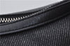 Authentic GUCCI Web Sherry Line Shoulder Hand Canvas Leather 01234 Black 8537E