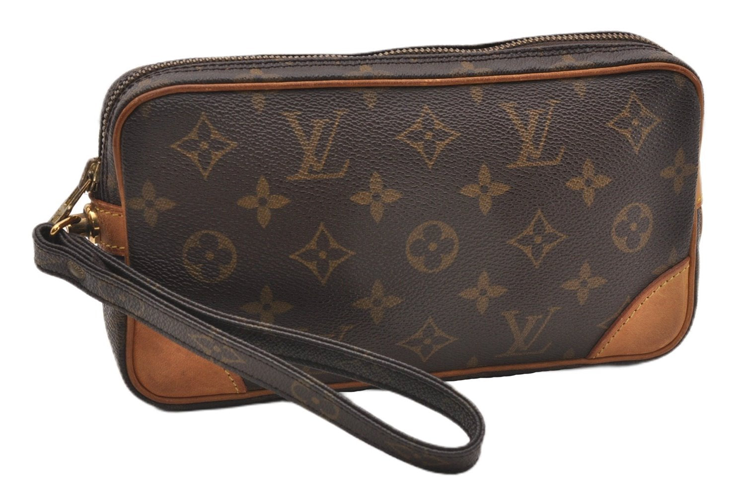 Authentic Louis Vuitton Monogram Marly Dragonne PM M51827 Clutch Hand Bag 8538F