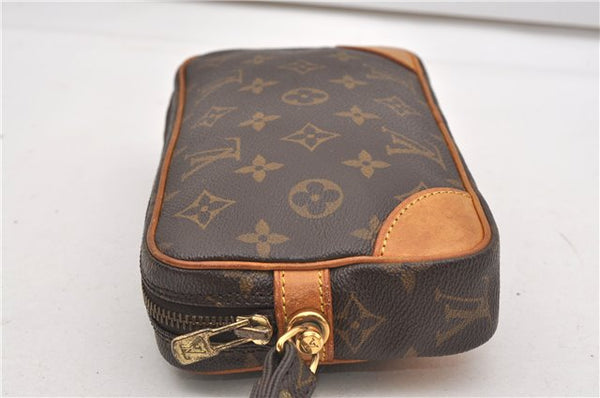Authentic Louis Vuitton Monogram Marly Dragonne PM M51827 Clutch Hand Bag 8538F