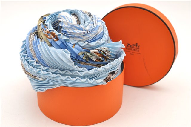 HERMES Pleats Scarf 