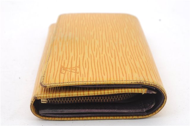 Auth LOUIS VUITTON Epi Porte Monnaie Billets Tresor Wallet M63509 Yellow 8540C