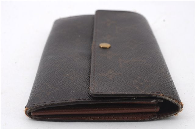 Auth LOUIS VUITTON Monogram Pochette Porte Monnaie Credit Wallet M61725 LV 8541C