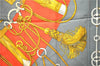 Authentic HERMES Carre 90 Scarf "Cliquetis" Silk Red 8541D