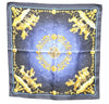 Authentic HERMES Petit Carre 40 Scarf Handkerchief "COSMOS" Silk Blue 8542D