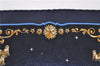 Authentic HERMES Petit Carre 40 Scarf Handkerchief "COSMOS" Silk Blue 8542D