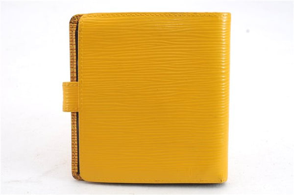 Authentic LOUIS VUITTON Epi Porte Billets Compact Wallet Yellow M63559 LV 8545C