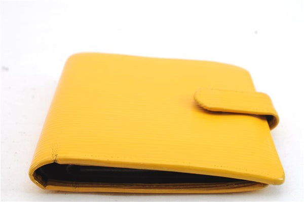 Authentic LOUIS VUITTON Epi Porte Billets Compact Wallet Yellow M63559 LV 8545C