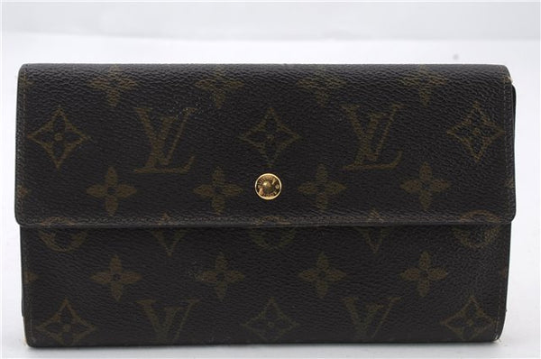 Auth LOUIS VUITTON Monogram Porte Tresor International Wallet M61215 LV 8547C