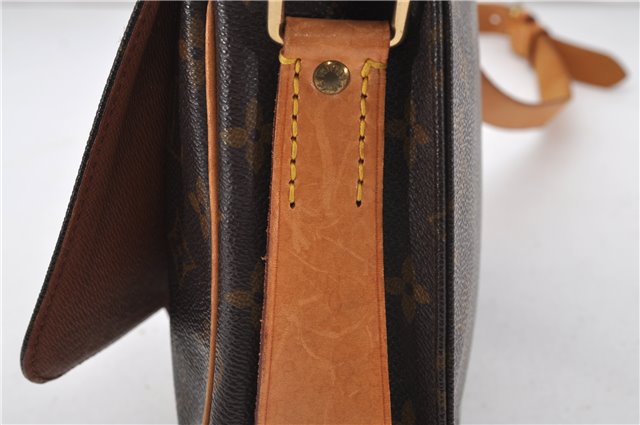 Authentic Louis Vuitton Monogram Cartouchiere MM M51253 Shoulder Cross Bag 8547F